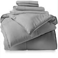 thumbnail image 1 of Bare Home Microfiber 5-Piece Light Gray and Light Gray Bed in a Bag, Twin XL, 1 of 5