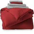 thumbnail image 1 of "Bare Home Red 5 Piece Bed in a Bag Comforter Set with Sheets, Twin", 1 of 5