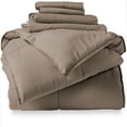 thumbnail image 1 of Bare Home Microfiber 5-Piece Taupe and Taupe Bed in a Bag, Twin XL, 1 of 5