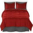 thumbnail image 1 of Bare Home  Microfiber Comforter, Sheet Set, and Bed Skirt Red/Grey/Grey Queen 8 Piece, 1 of 5