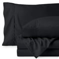 thumbnail image 1 of Bare Home  Microfiber Deep Pocket Sheet Set w/ 2 Extra Pillowcases Black Twin, 1 of 5
