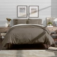 thumbnail image 1 of Bare Home  Microfiber Duvet Cover & Insert Hypoallergenic Bedding Bundle Taupe Full - Queen 4 Piece, 1 of 5