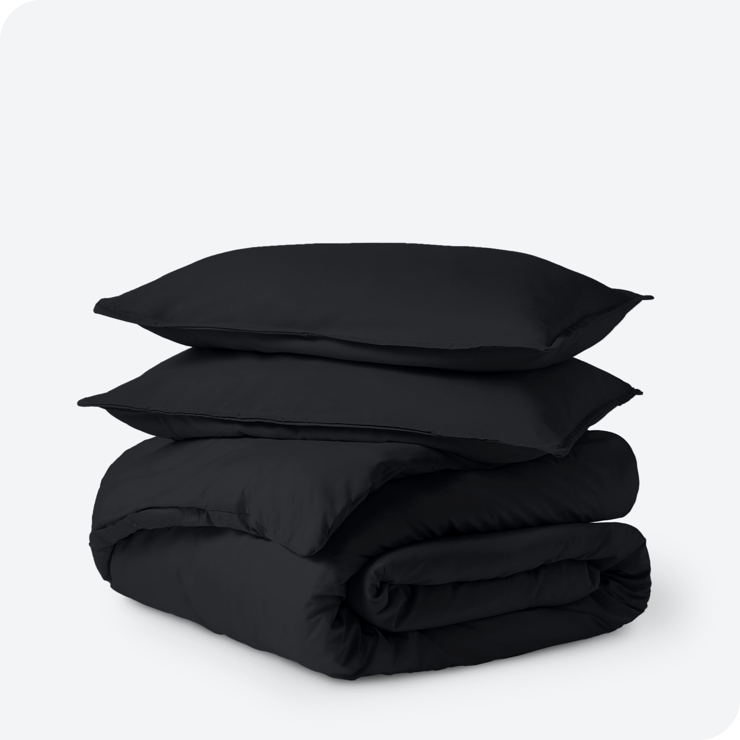 Bare Home Microfiber Duvet Cover & Sham Set, King, Black, 3-Pieces