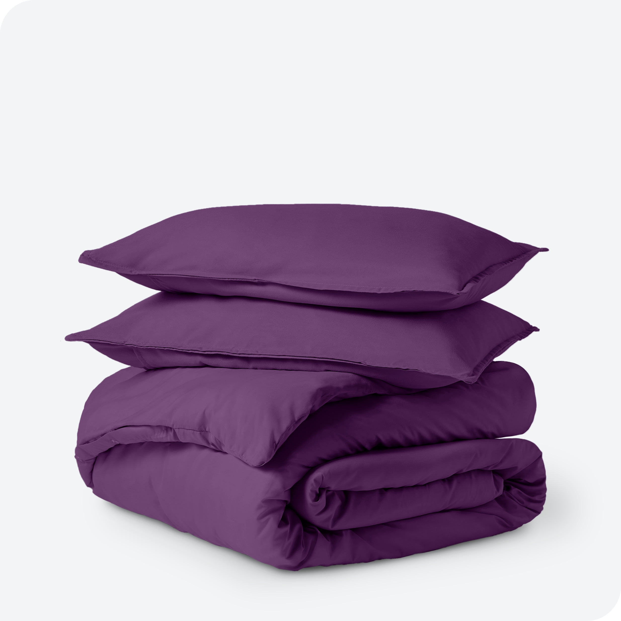 Bare Home Microfiber Duvet Cover & Sham Set, King, Plum, 3-Pieces