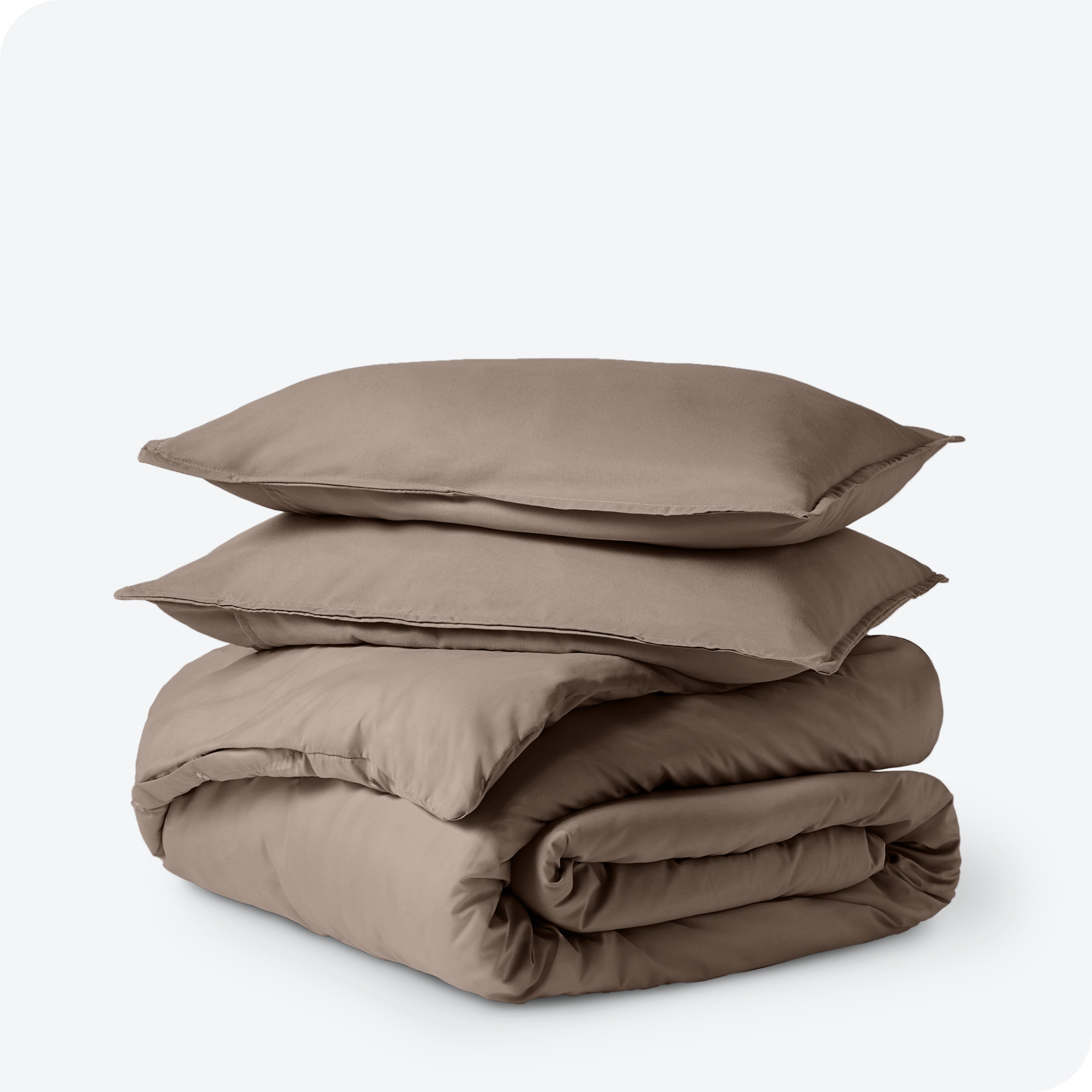 Bare Home Microfiber Duvet Cover & Sham Set, King, Taupe, 3-Pieces