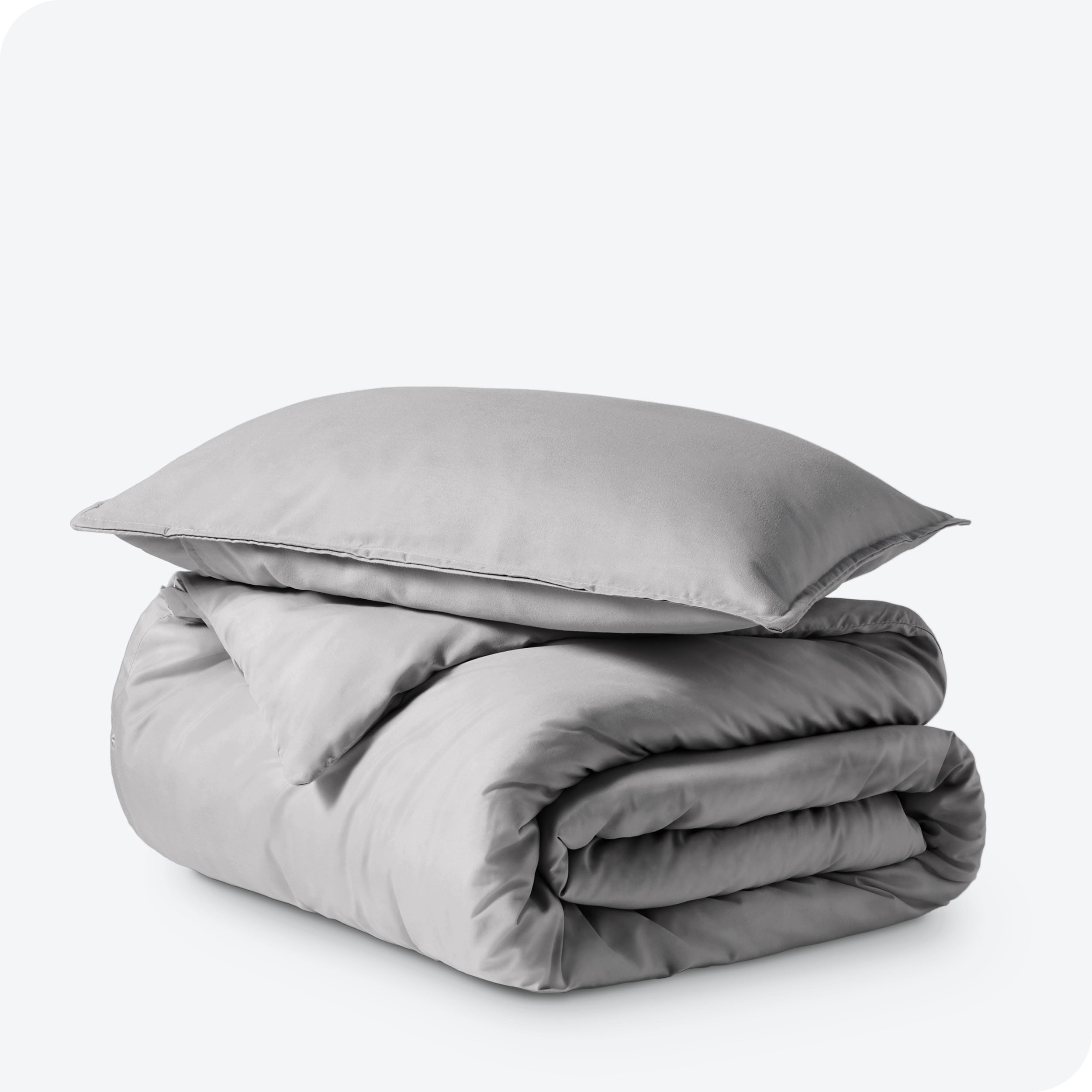 Bare Home Microfiber Duvet Cover & Sham Set, Twin/Twin XL, Light Gray, 2-Pieces