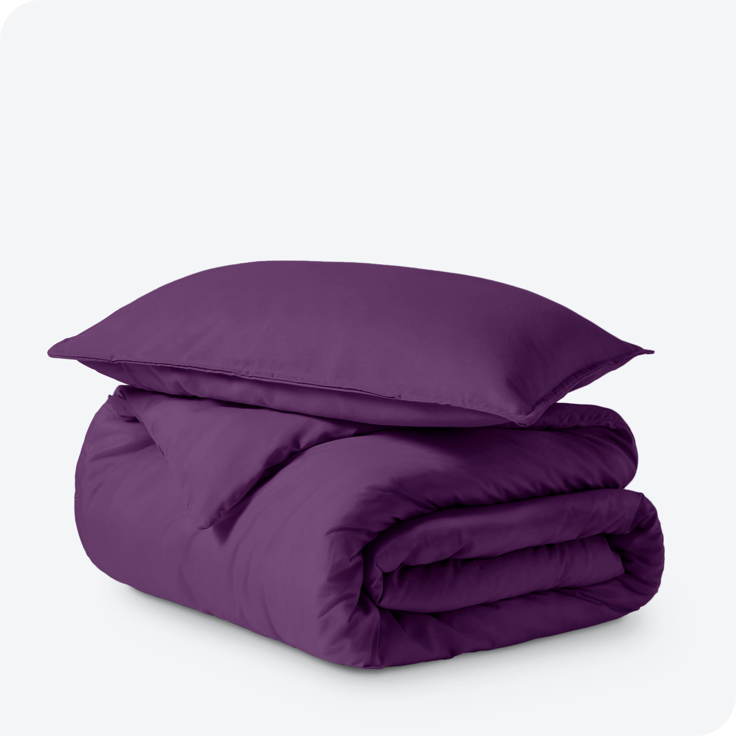 Bare Home Microfiber Duvet Cover & Sham Set, Twin/Twin XL, Plum, 2-Pieces