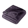 thumbnail image 1 of Bare Home Microplush Fleece Blanket - 300 GSM - Fuzzy Microfleece - Soft & Plush - Full/Queen, Eggplant, 1 of 10