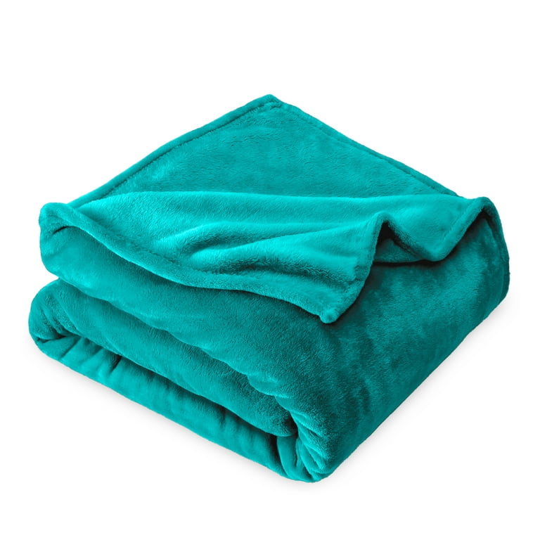 Bare Home Microplush Fleece Blanket - 300 GSM - Fuzzy Microfleece - Soft &  Plush - Full/Queen, Emerald