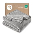 thumbnail image 1 of Bare Home Microplush Fleece Blanket - 300 GSM - Fuzzy Microfleece - Soft & Plush - Full/Queen, Light Gray, 1 of 10