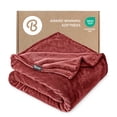 thumbnail image 1 of Bare Home Microplush Fleece Blanket - 300 GSM - Fuzzy Microfleece - Soft & Plush - Full/Queen, Rosewood, 1 of 10