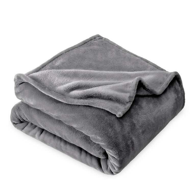 Oxford Microplush Fleece Blankets, Size: King, Gray