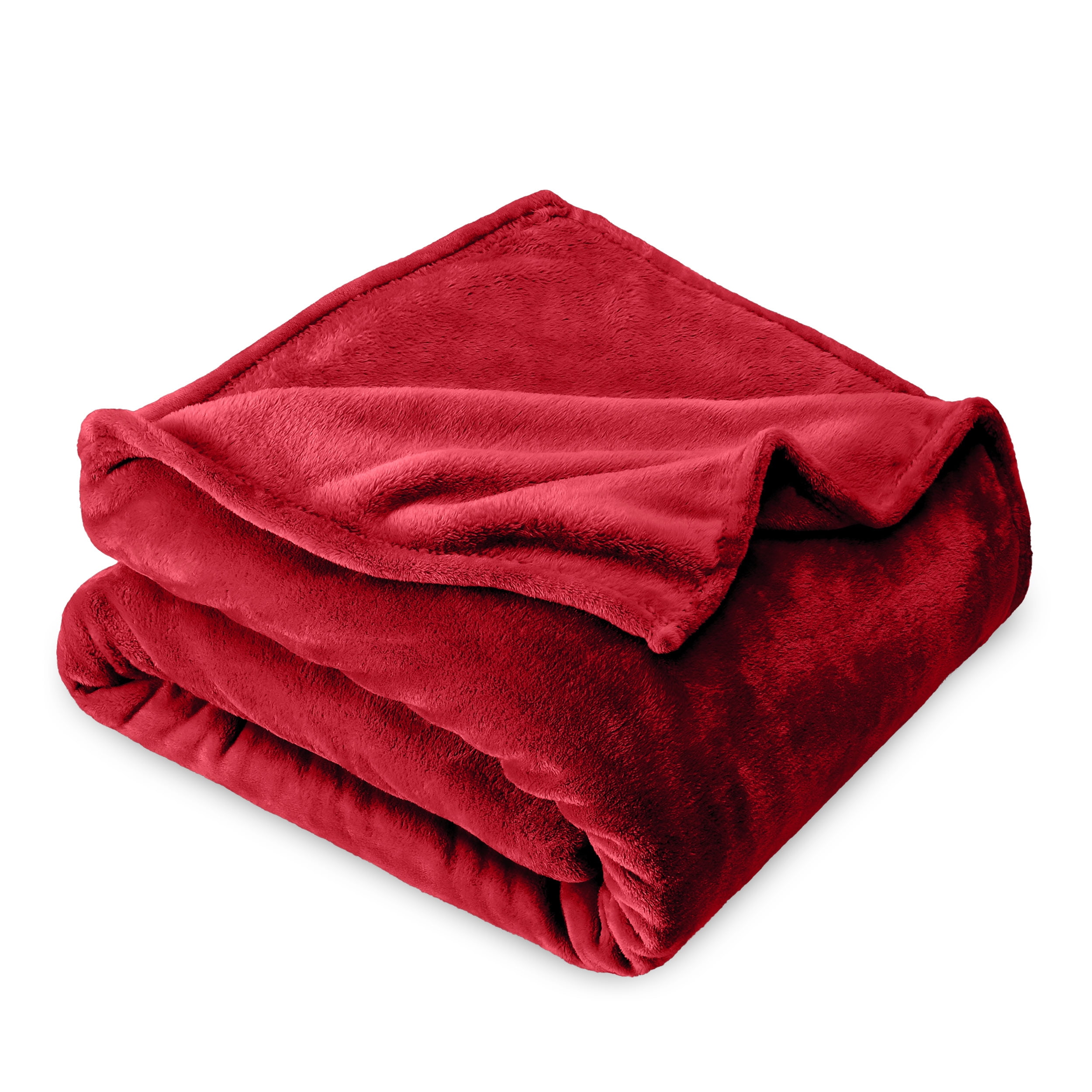 Luxurious King-Sized Red Microplush Fleece Throw Blanket