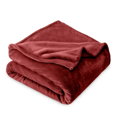 Bare Home Microplush Fleece Blanket - 300 GSM - Fuzzy Microfleece - Soft & Plush - King, Rosewood