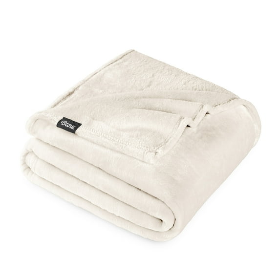 Bare Home Microplush Fleece Blanket - 300 GSM - Fuzzy Microfleece - Soft & Plush - King, Vanilla