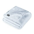 thumbnail image 1 of Bare Home Microplush Fleece Blanket - 300 GSM - Fuzzy Microfleece - Soft & Plush - Throw/Travel, Blue Mist, 1 of 10