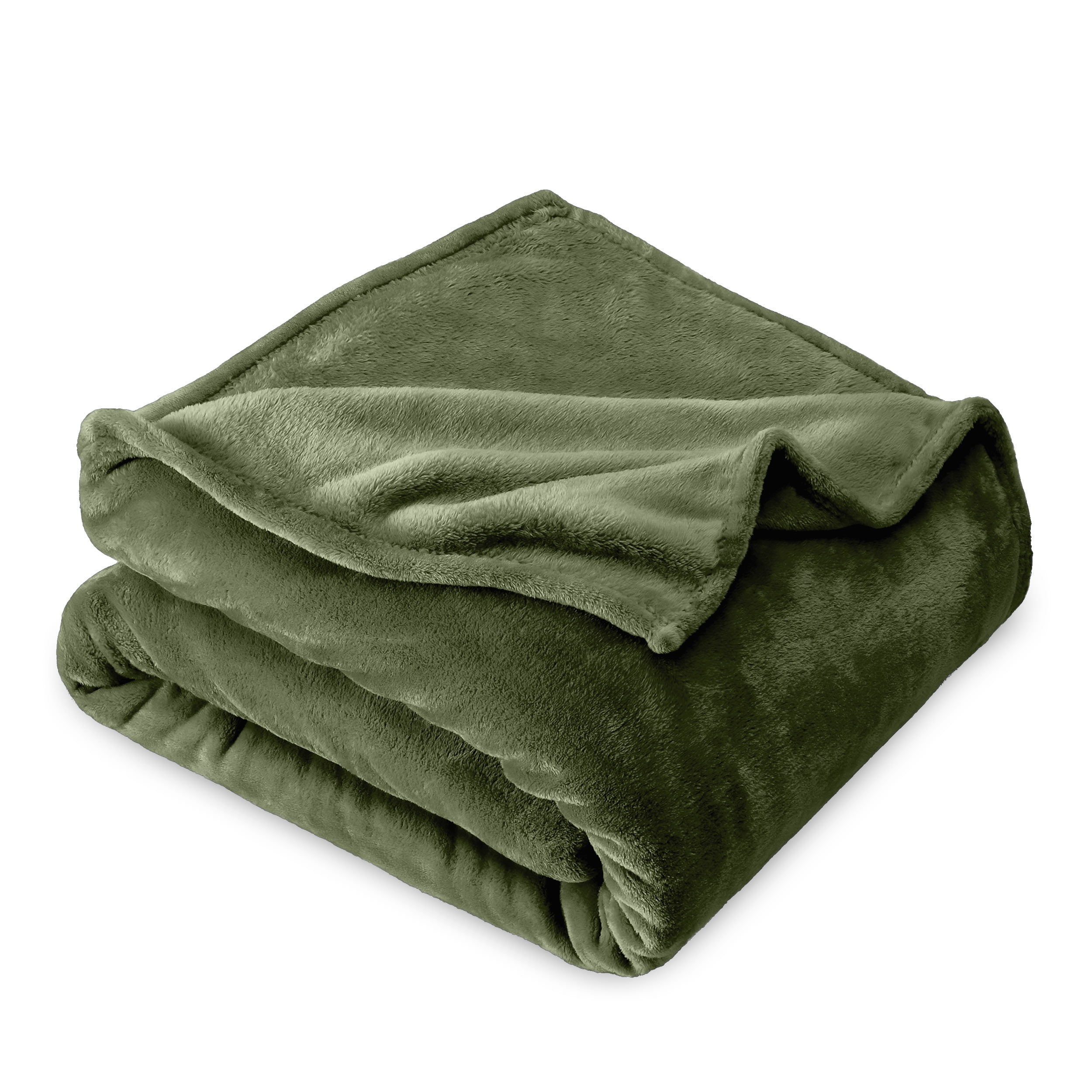Cypress Green Microplush Fleece Throw Blanket