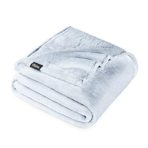 Bare Home Microplush Fleece Blanket - 300 GSM - Fuzzy Microfleece - Soft & Plush - Twin/Twin XL, Blue Mist