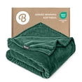 thumbnail image 1 of Bare Home Microplush Fleece Blanket - 300 GSM - Fuzzy Microfleece - Soft & Plush - Twin/Twin XL, Forest Green, 1 of 10