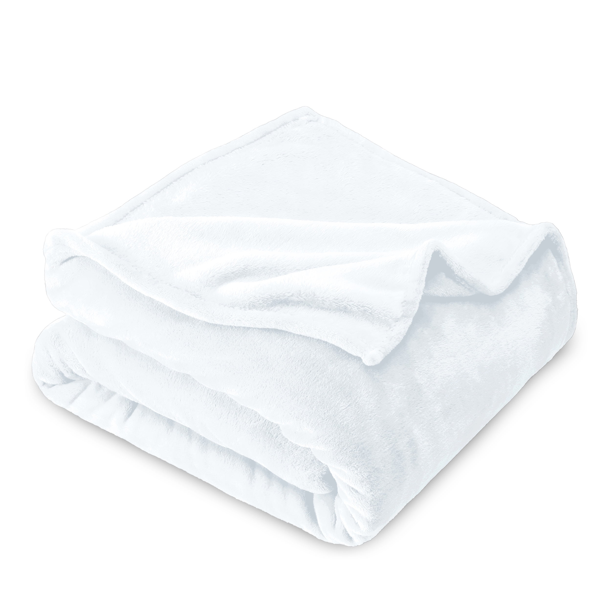 White Twin Microplush Fleece Blanket for Cozy Comfort