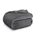thumbnail image 1 of Bare Home Microplush Fleece Blanket - Ribbed Texture - Fuzzy Microfleece - Soft & Plush - Full/Queen, Gray, 1 of 5