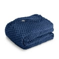 thumbnail image 1 of Bare Home Microplush Fleece Blanket - Waffle Texture - Fuzzy Microfleece - Soft & Plush - Full/Queen, Dark Blue, 1 of 5