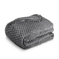 thumbnail image 1 of Bare Home Microplush Fleece Blanket - Waffle Texture - Fuzzy Microfleece - Soft & Plush - King, Gray, 1 of 8