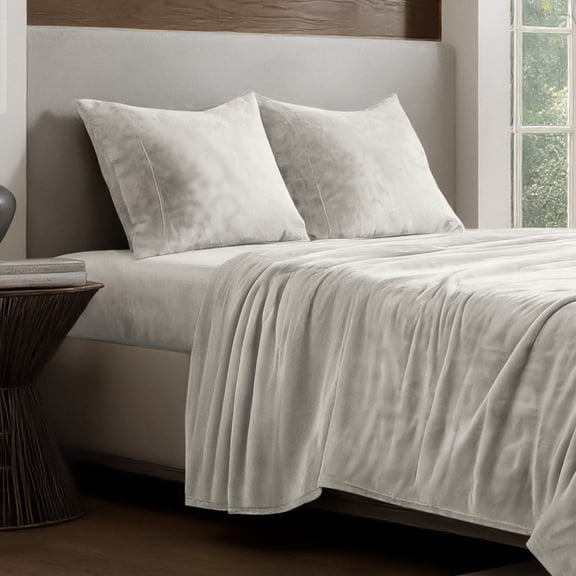 Bare Home Microplush Fleece Sheet Set - Ultra Soft - Deep Pocket - King, Cream