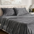 thumbnail image 1 of Bare Home Microplush Fleece Sheet Set - Ultra Soft - Deep Pocket - Queen, Gray, 1 of 8