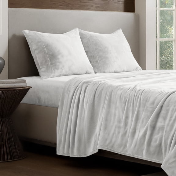 Bare Home Microplush Fleece Sheet Set - Ultra Soft - Deep Pocket - Twin XL, Cream