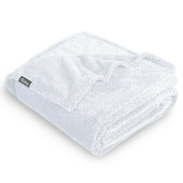 Bare Home Microplush Fleece Textured Blanket 300 GSM Fuzzy