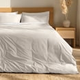 thumbnail image 1 of Bare Home Organic Cotton Duvet Cover Set, Percale Weave, Queen, French Beige, 1 of 10