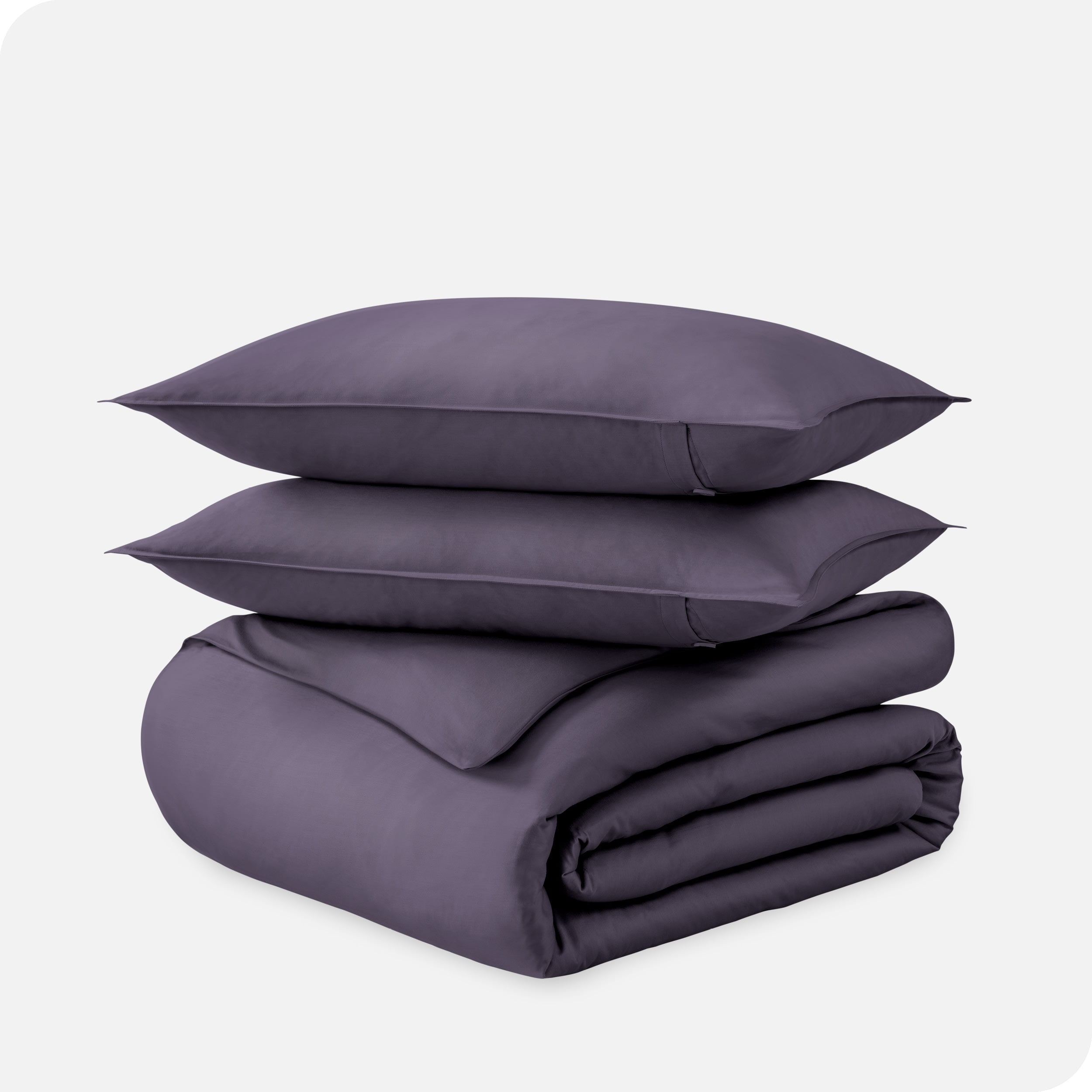 Dusty Purple Organic Cotton Sateen King/Cal King Duvet Cover Set