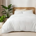 thumbnail image 1 of Bare Home Organic Cotton Jersey Duvet Cover Set with Shams, 3-Piece, Full/Queen, White, 1 of 10