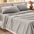 thumbnail image 1 of Bare Home Organic Flannel Sheet Set - 100% Organic Cotton - Deep Pocket - 3-Pieces - Twin, Light Gray, 1 of 10