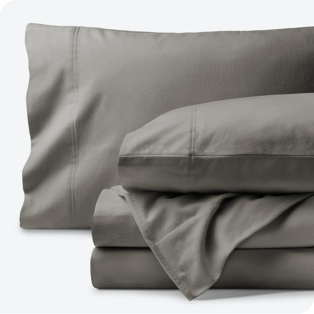 Bare Home Organic Flannel Sheet Set 100 Organic Cotton Deep Pocket 3Pieces Twin XL