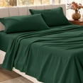 thumbnail image 1 of Bare Home Organic Flannel Sheet Set - 100% Organic Cotton - Deep Pocket - 4-Pieces - Full, Forest Green, 1 of 10