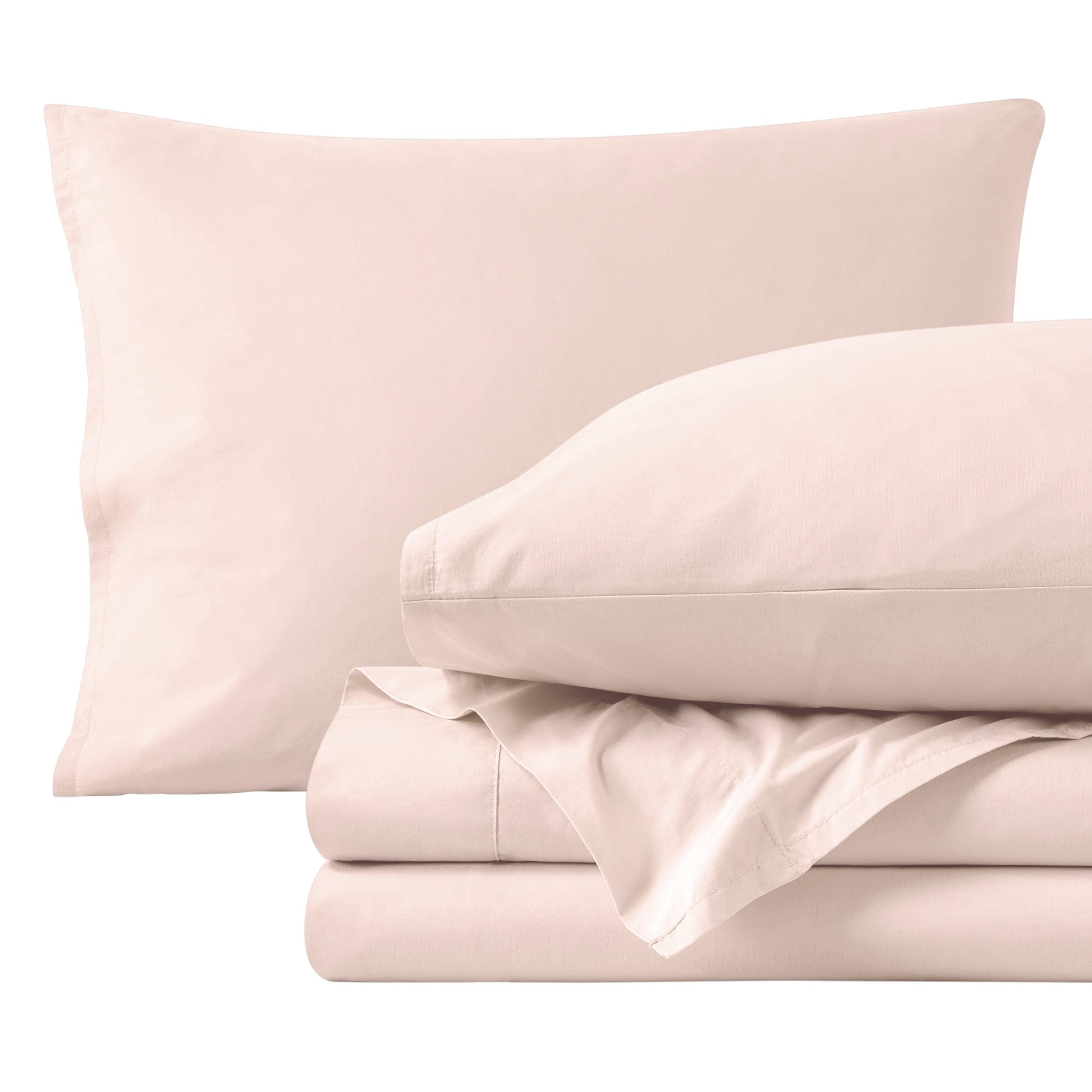 Luxurious Organic Cotton Percale Queen Sheet Set in Dusty Pink