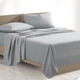 thumbnail image 1 of Bare Home Organic Twill Sheet Set - 100% Organic Cotton - 3 Piece - Twin XL, Light Gray, 1 of 5