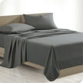 thumbnail image 1 of Bare Home Organic Twill Sheet Set - 100% Organic Cotton - 4 Piece - Full XL, Gray, 1 of 6