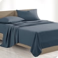 thumbnail image 1 of Bare Home Organic Twill Sheet Set - 100% Organic Cotton - 4 Piece - Queen, Bering Sea, 1 of 5
