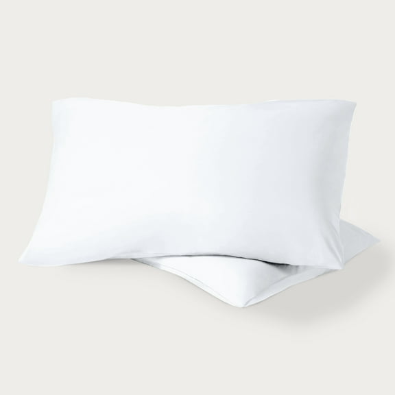 Bare Home Percale Weave Pillowcase Set - 100% Organic Cotton - King, White