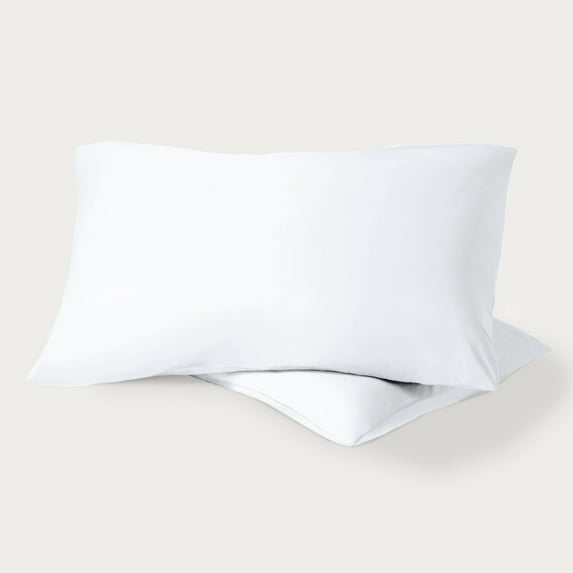 Bare Home Percale Weave Pillowcase Set - 100% Organic Cotton - King, White