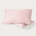 thumbnail image 1 of Bare Home Percale Weave Pillowcase Set - Organic Cotton - Standard, Dusty Pink, 1 of 8