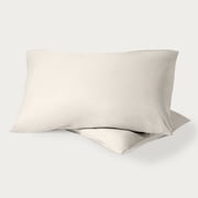 Bare Home Percale Weave Pillowcase Set - Organic Cotton - Standard, French Beige