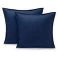 thumbnail image 1 of Bare Home Pillow Sham Set - Premium 1800 Collection - Double Brushed - Euro, Dark Blue, 1 of 8