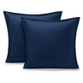 thumbnail image 1 of Bare Home Pillow Sham Set - Premium 1800 Collection - Double Brushed - Euro, Dark Blue, 1 of 9