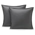 thumbnail image 1 of Bare Home Pillow Sham Set - Premium 1800 Collection - Double Brushed - Euro, Gray, 1 of 9