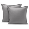 thumbnail image 1 of Bare Home Pillow Sham Set - Premium 1800 Collection - Double Brushed - Euro, Light Gray, 1 of 8