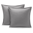 thumbnail image 1 of Bare Home Pillow Sham Set - Premium 1800 Collection - Double Brushed - Euro, Light Gray, 1 of 8